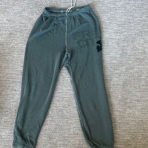 FREECITY Dark Green Graphic Sweatpants medium